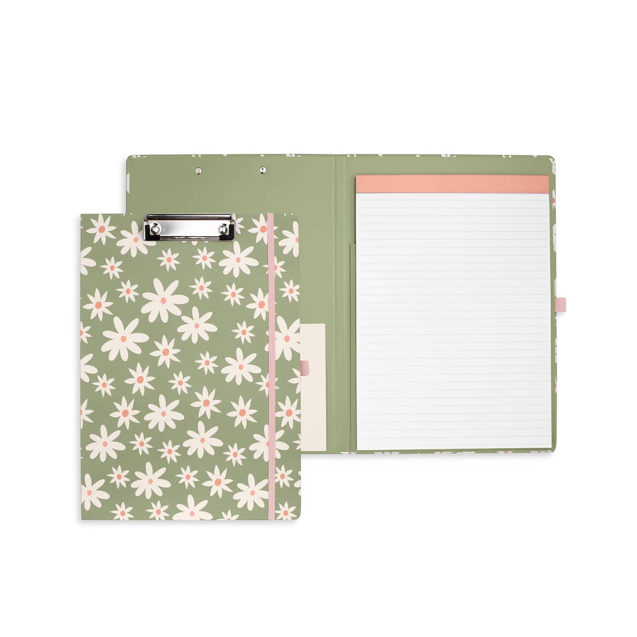Steel Mill & Co.® Daisy Floral Green Clipboard Folio
